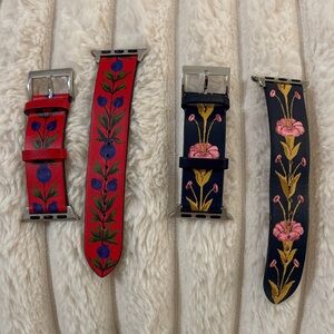 Tory Burch Red and Blue Floral Watch Bands